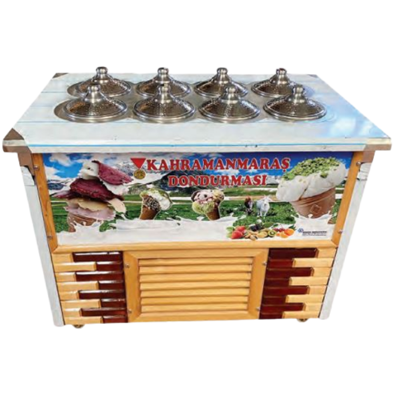 8 Gözlü Sosluksuz  Dondurma Fıçısı