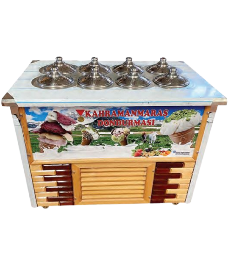 8 Gözlü Sosluksuz  Dondurma Fıçısı